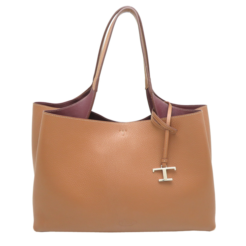 Tod's T-Timeless Women's Tote Bag XBWAPAF9300 Leather Brown